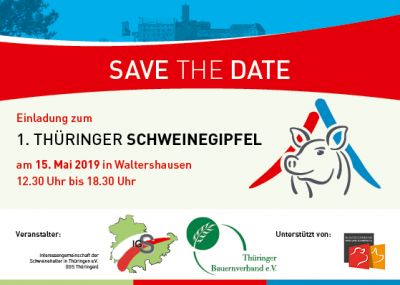 1. Schweinegipfel in Thüringen am 15. Mai 2019